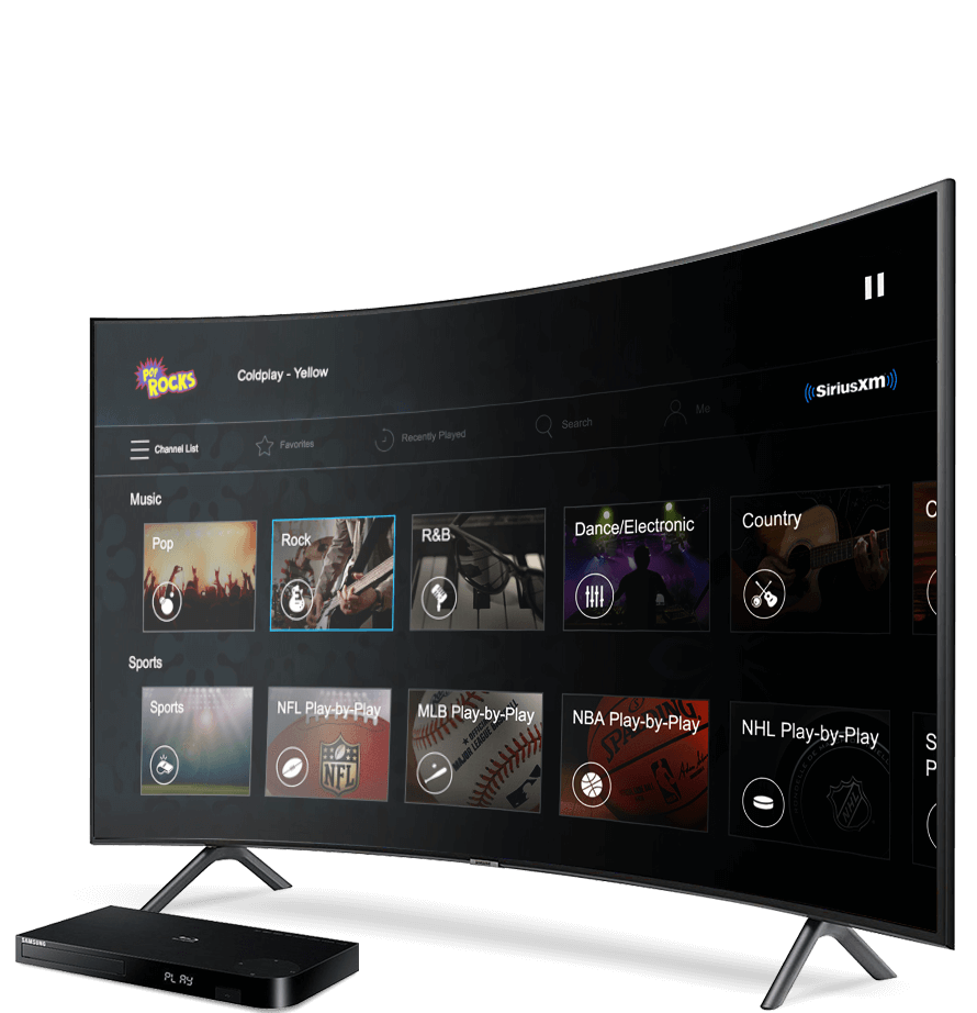 Connected SiriusXM for business with a Samsung TV & equipment