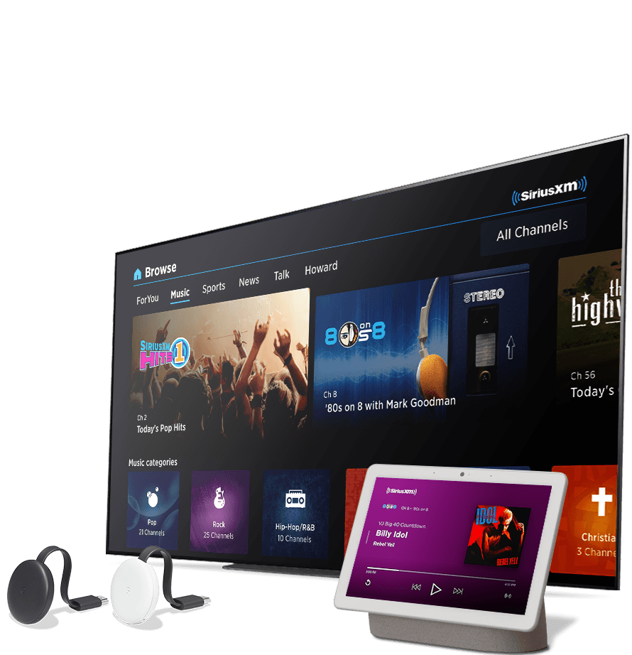 Controlling SiriusXM for business with Google Nest devices & products