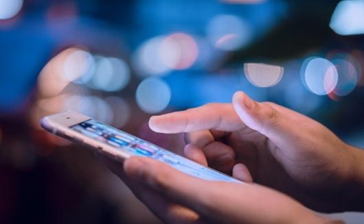 Person using a smartphone