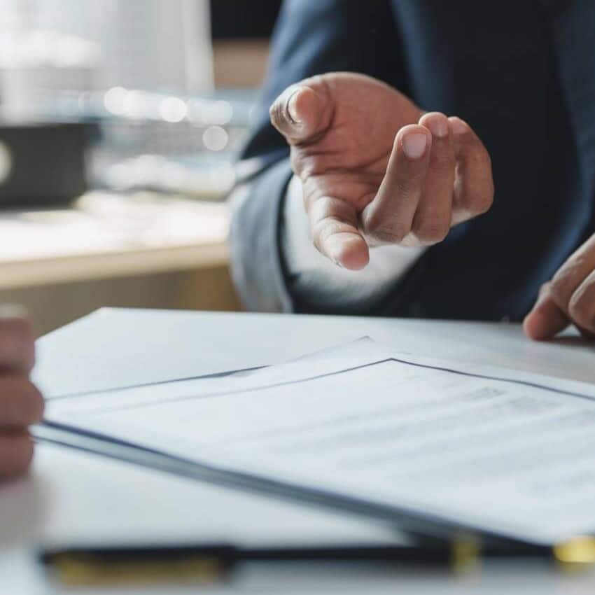 Woman filling out paperwork